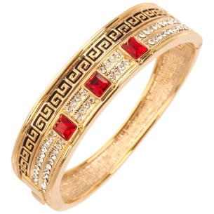 Bracelet ATHENIS Red Gold Manchette rigide Antique Doré...