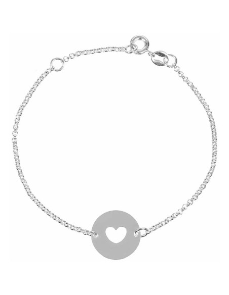 Bracelet DEAR Silver Bracelet chaine souple symbole paix  Argent Laiton argenté à l'argent fin