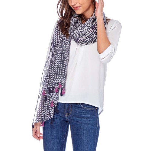 Foulard EYES Night Blue & Purple étole imprimée...