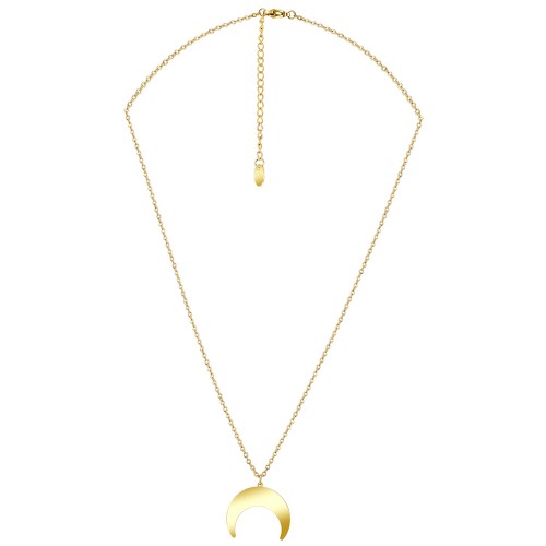 HORN Pink Gold Silver short necklace minimalist...