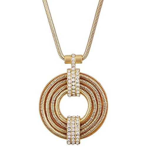 MADINE White Gold Choker Necklace with Gold and...