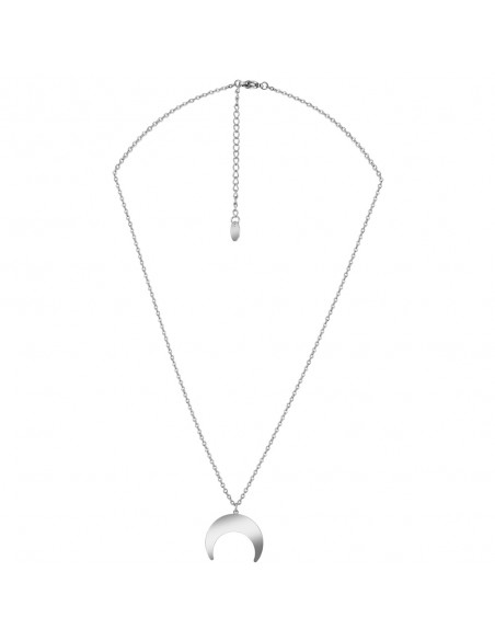 HORN Pink Gold Silver collier court corne minimaliste acier doré argent rosé