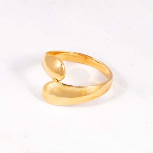 Bague LILI Gold Jonc plein Toi et Moi Doré Laiton doré à... 2