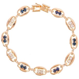 Bracelet COFELA Navy Blue Gold Bracelet chaine souple...
