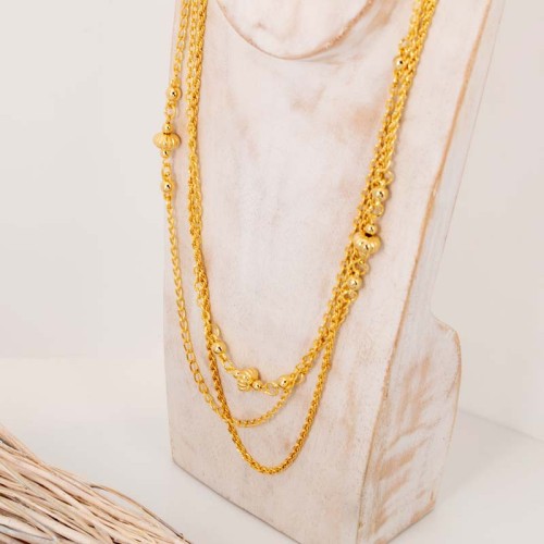 Collier SOLANO Gold Sautoir multirangs chaine...